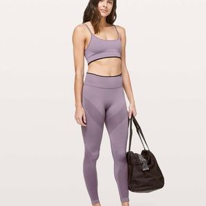 NWOT Lululemon Iconic Sweat Tight Graphite Purple/Black Sz 6